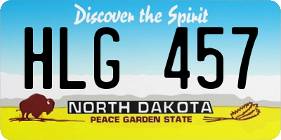 ND license plate HLG457
