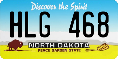 ND license plate HLG468