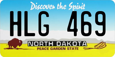 ND license plate HLG469