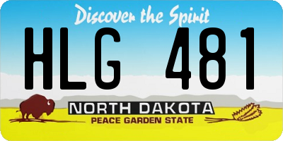 ND license plate HLG481