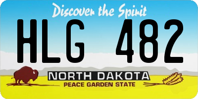 ND license plate HLG482