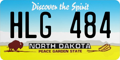 ND license plate HLG484