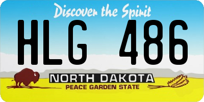 ND license plate HLG486