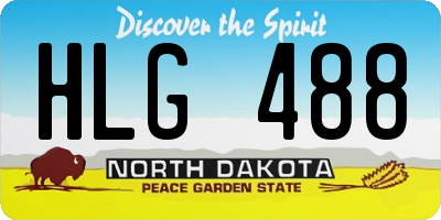 ND license plate HLG488