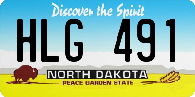 ND license plate HLG491
