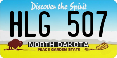 ND license plate HLG507