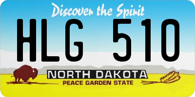 ND license plate HLG510