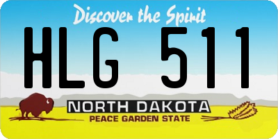 ND license plate HLG511