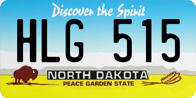 ND license plate HLG515