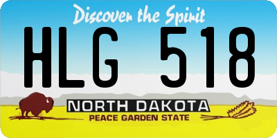 ND license plate HLG518