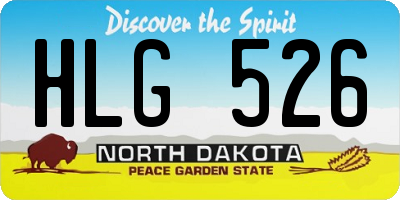 ND license plate HLG526