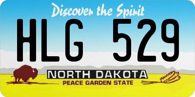 ND license plate HLG529