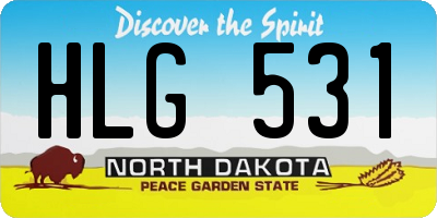 ND license plate HLG531
