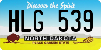ND license plate HLG539