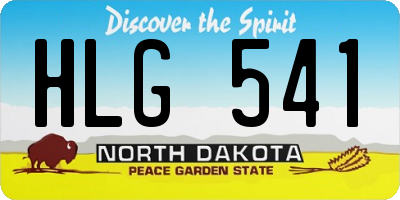 ND license plate HLG541