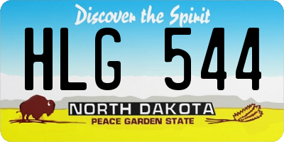 ND license plate HLG544
