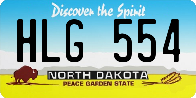 ND license plate HLG554