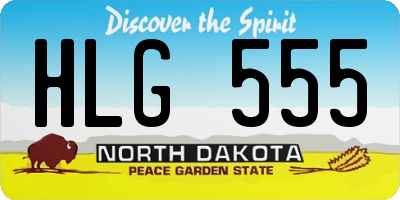 ND license plate HLG555