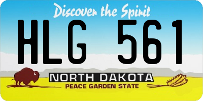 ND license plate HLG561