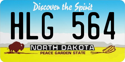 ND license plate HLG564