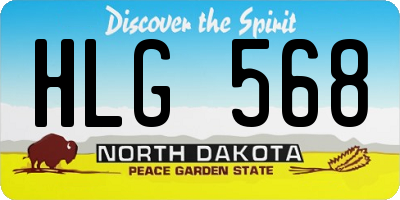 ND license plate HLG568