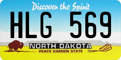 ND license plate HLG569