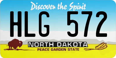 ND license plate HLG572