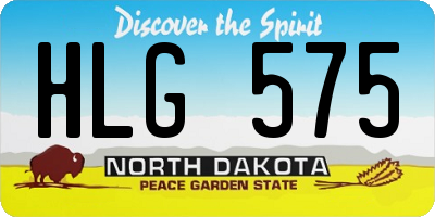 ND license plate HLG575