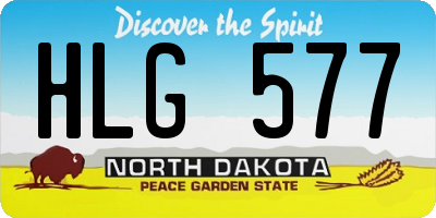 ND license plate HLG577
