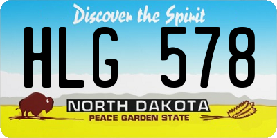 ND license plate HLG578