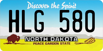 ND license plate HLG580