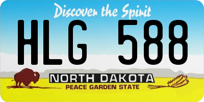 ND license plate HLG588
