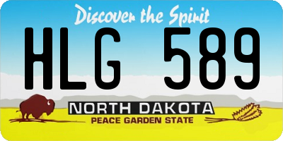 ND license plate HLG589