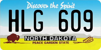 ND license plate HLG609