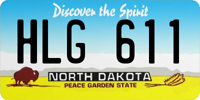 ND license plate HLG611