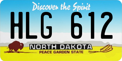 ND license plate HLG612