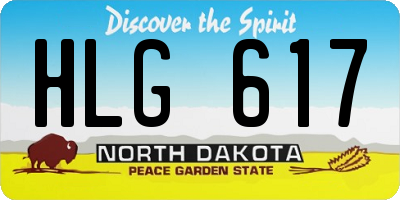ND license plate HLG617
