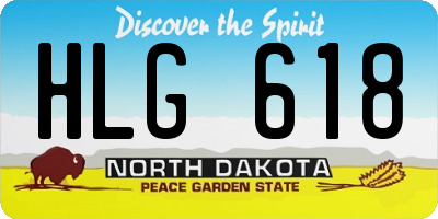 ND license plate HLG618