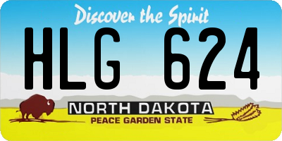 ND license plate HLG624