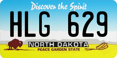 ND license plate HLG629