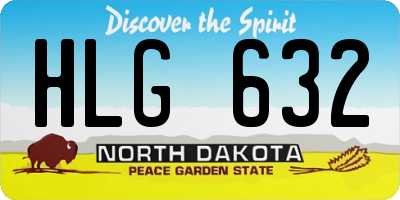 ND license plate HLG632