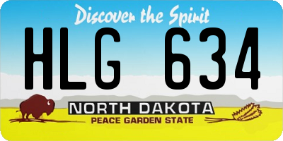ND license plate HLG634