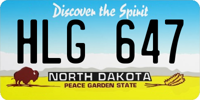 ND license plate HLG647