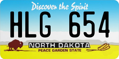 ND license plate HLG654