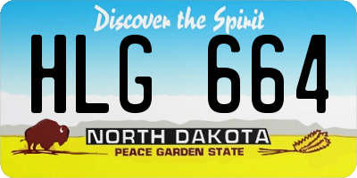 ND license plate HLG664