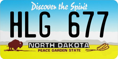 ND license plate HLG677