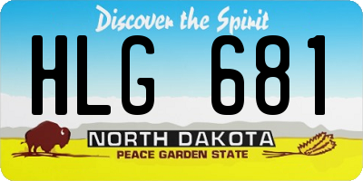 ND license plate HLG681