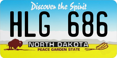 ND license plate HLG686