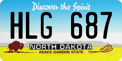ND license plate HLG687