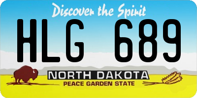 ND license plate HLG689